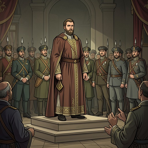 Royal Ceremony and Private Burden from "Henry V". This thread traces the contrast between the king’s public majesty and the fear, isolation, and responsibility hidden beneath it.
