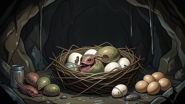 Reproduction Inside Hatchlings from "Secret Invasion". Reproduction Inside Hatchlings A discovery in the remains Leslie finds developing eggs inside the dead hatchlings.