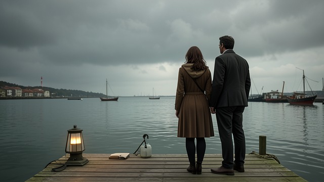 A Shoreline Embrace from "Secret Invasion". A Shoreline Embrace Relief shared Eaver finds Mason watching the harbor after days of searches.