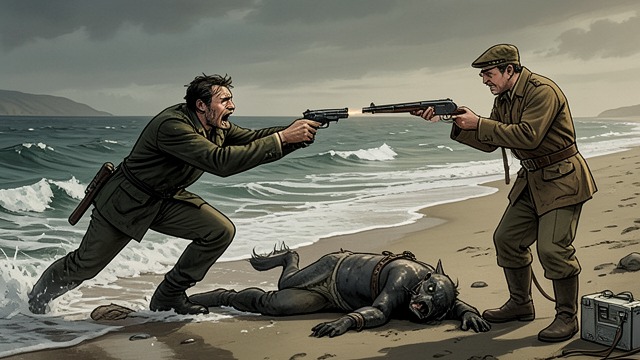 A Shot That Changes the Team from "Secret Invasion". A Shot That Changes the Team A moment of paralysis A sligger charges Ron at the shoreline, and fear prevents him from raising his weapon in time.