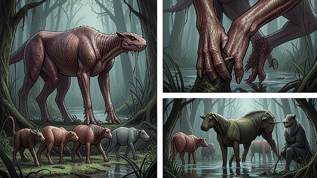 Evolution in the Field from "Secret Invasion". Evolution in the Field Changing bodies Denise notices that later specimens have denser skin and longer legs than earlier animals.
