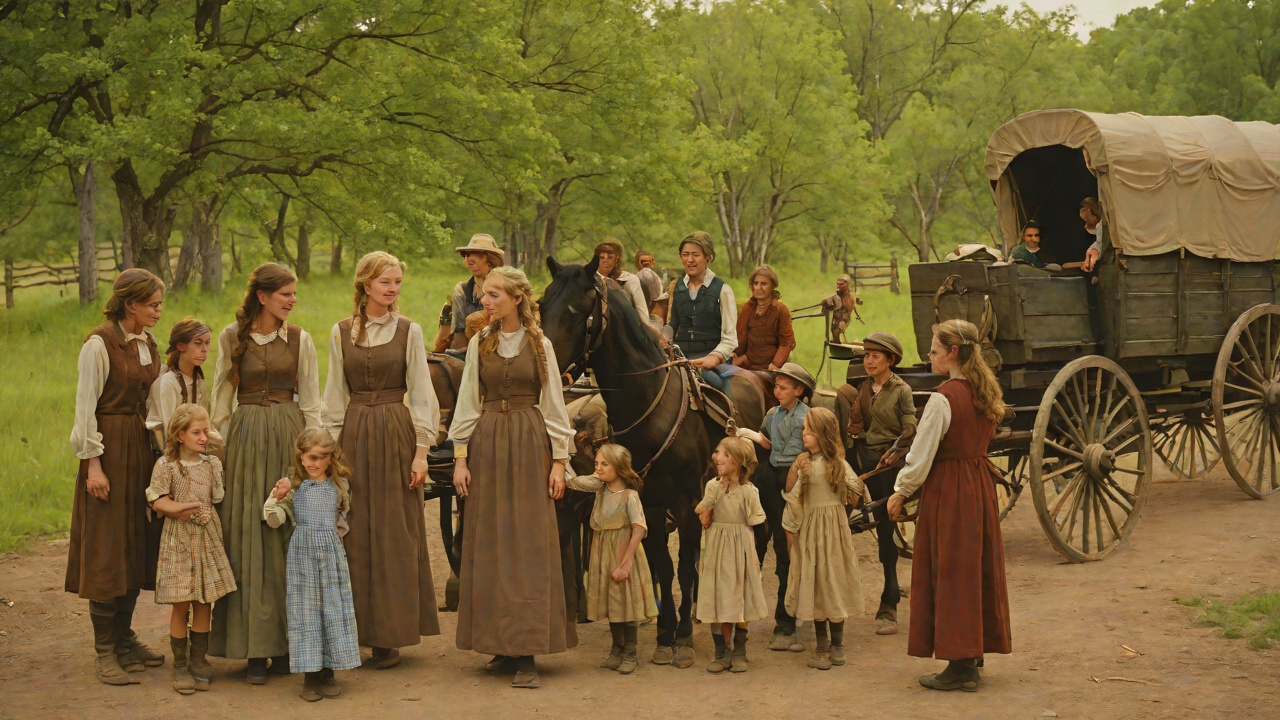 Reluctant Goodbye to Wisconsin from "Little House on the Prairie". Reluctant Goodbye to Wisconsin Scene Caroline Ingalls helps Pa cover the wagon and dresses the children in the dark, but she has already asked Pa if they must…