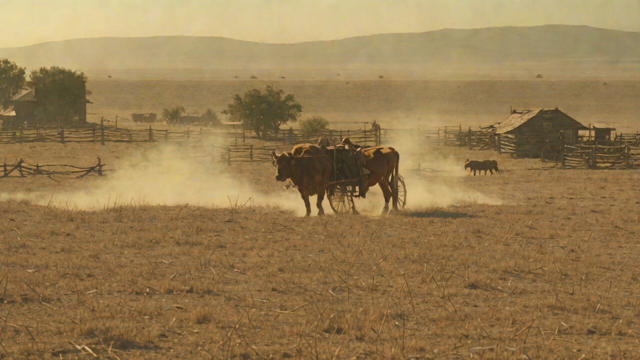 Dust and Lonely Wailing from "Little House on the Prairie". Dust and Lonely Wailing Scene The cattle move slowly, eating grass as they go, and Pa returns home exhausted with dust in his hair and eyes.