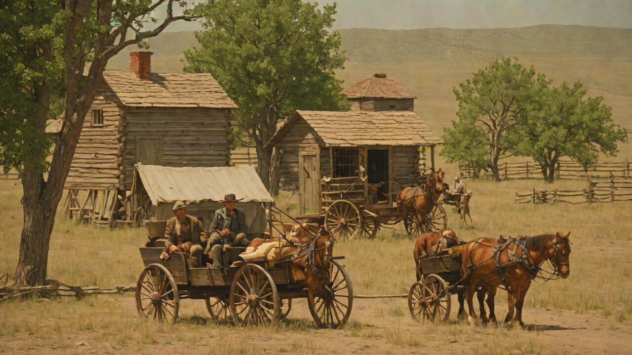 Pa's Last Words in the Wagon from "Little House on the Prairie". Pa's Last Words in the Wagon Scene As the wagon leaves the little house, Pa says to Ma, 'It's a great country, Caroline.