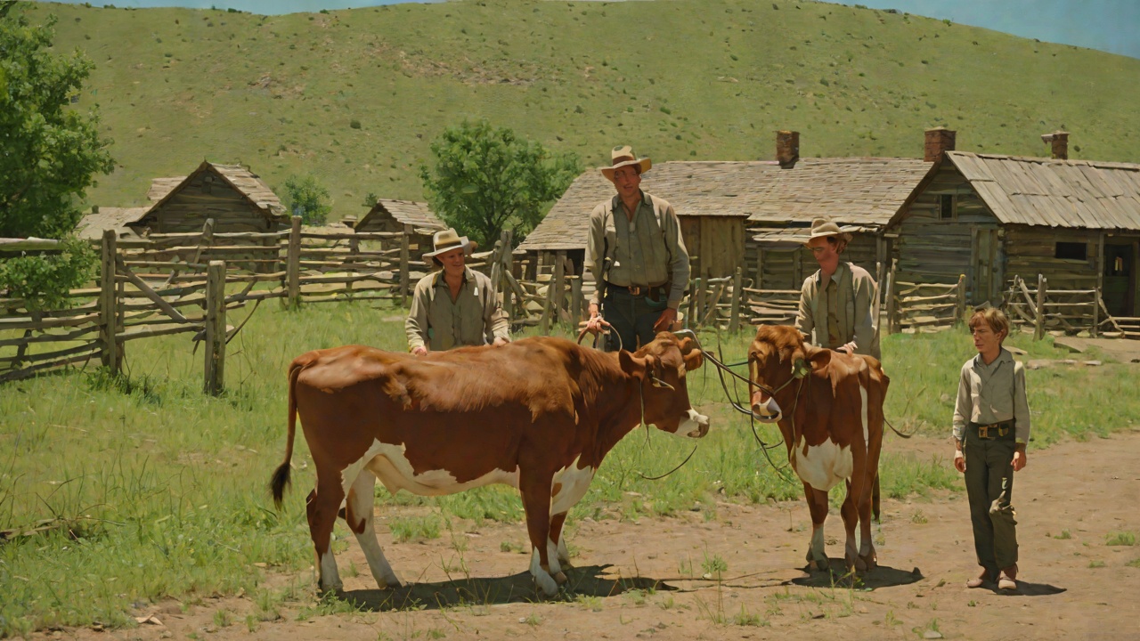 Scott Takes the Cow and Calf from "Little House on the Prairie". Scott Takes the Cow and Calf Scene Pa tells Mr Scott to take the cow and calf because the family is leaving the next morning.