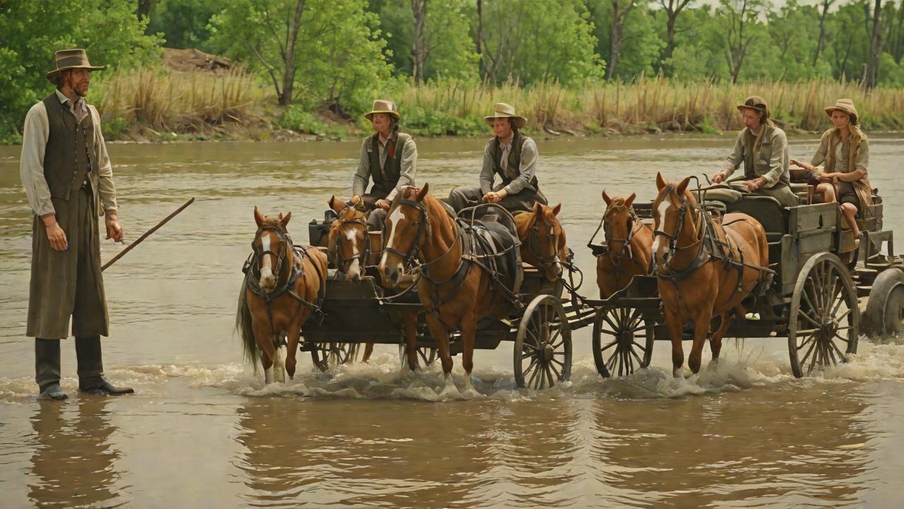 Calm Command in the Flooded Wagon from "Little House on the Prairie". Calm Command in the Flooded Wagon Scene When Pa leaves the wagon, Ma takes the reins with both hands and tells the girls to lie down and not move.