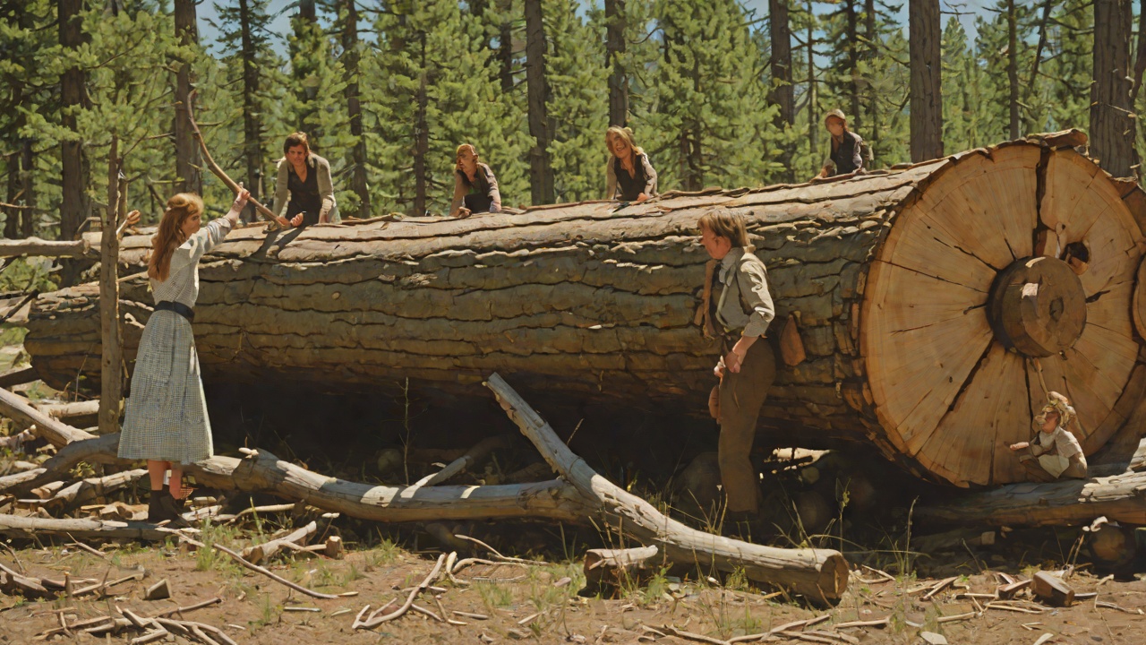 The Log Falls on Ma from "Little House on the Prairie". The Log Falls on Ma Scene A heavy log slips while Pa is lifting it, and Caroline Ingalls cannot get out of the way.
