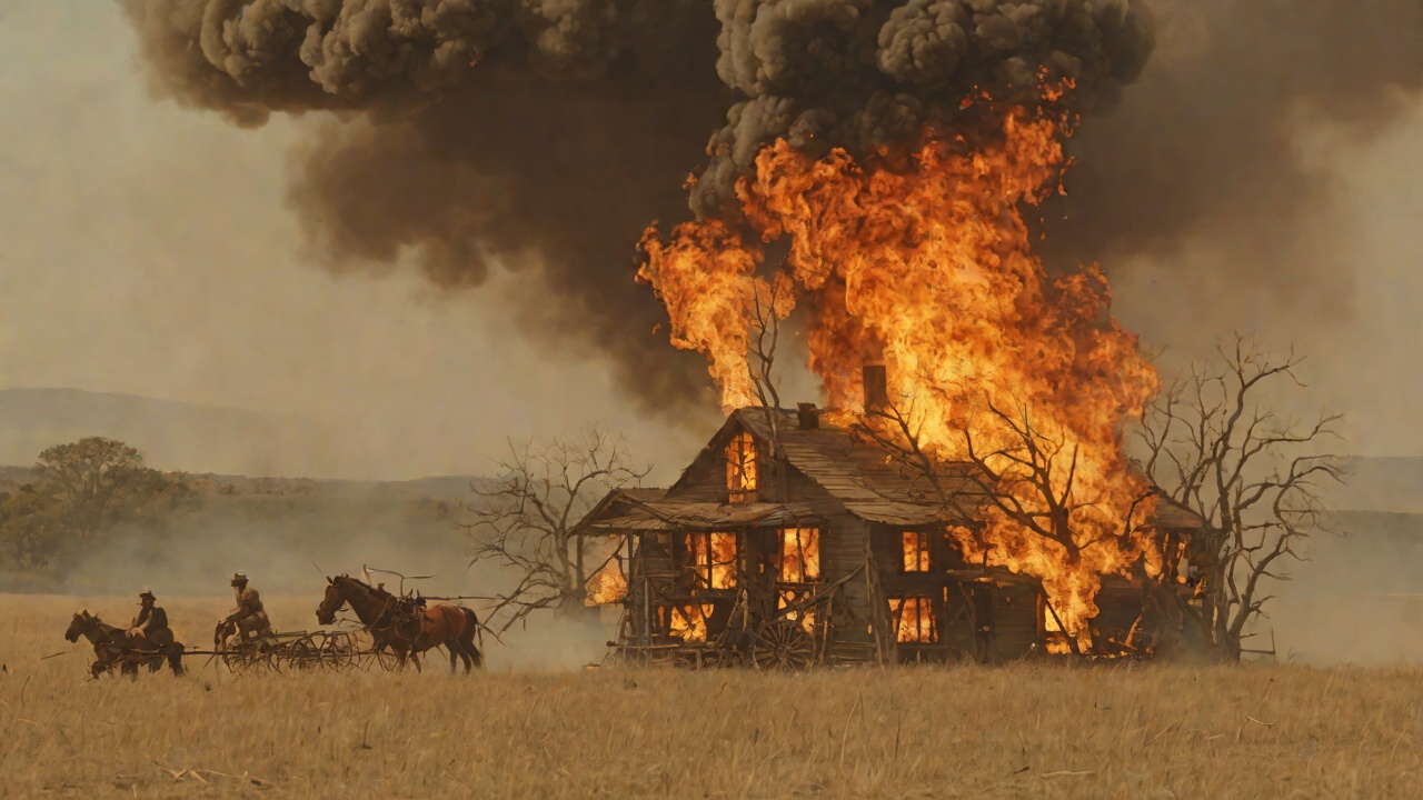 The Prairie Fire as a Living Force from "Little House on the Prairie". The Prairie Fire as a Living Force Scene The prairie fire appears as a roaring animal of smoke and flame, with rabbits and birds fleeing before it.