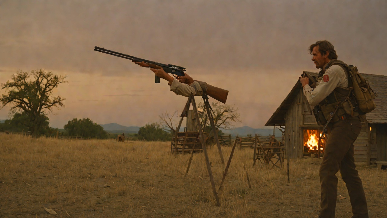 Standing Watch Through the War-Cry Nights from "Little House on the Prairie". Standing Watch Through the War-Cry Nights Scene Pa sits up night after night with his gun, watching the dark prairie while war-cries fill the air.
