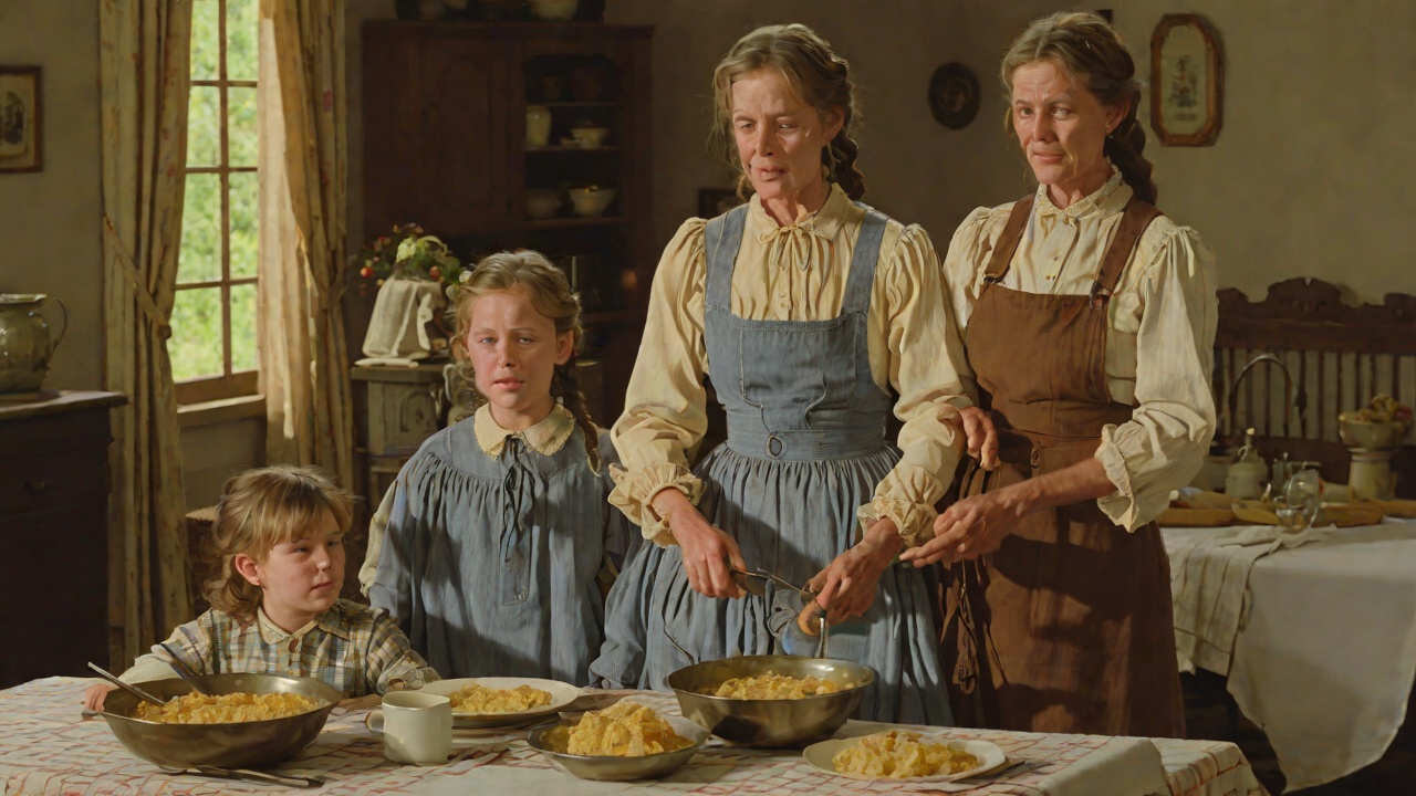 Mrs Scott Brings Soup and Care from "Little House on the Prairie". Mrs Scott Brings Soup and Care Scene Mrs Scott appears at the sickbed with broth and water, then stays until the Ingalls family can care for themselves.