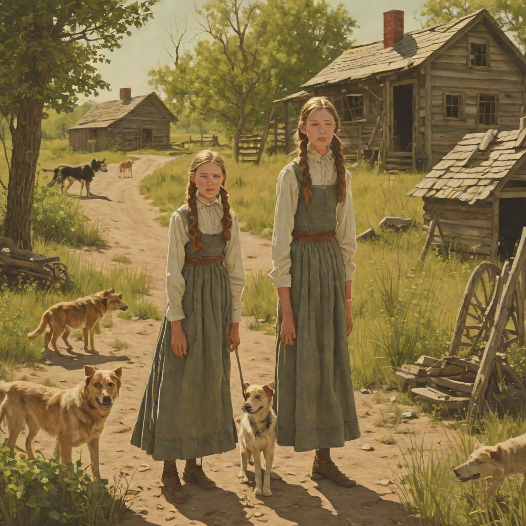 Laura Ingalls: From Curiosity to Farewell from "Little House on the Prairie". This character-destiny flow follows Laura's growth from a child asking about papooses to a girl who faces wolves, fire, fever, and the loss of her home.