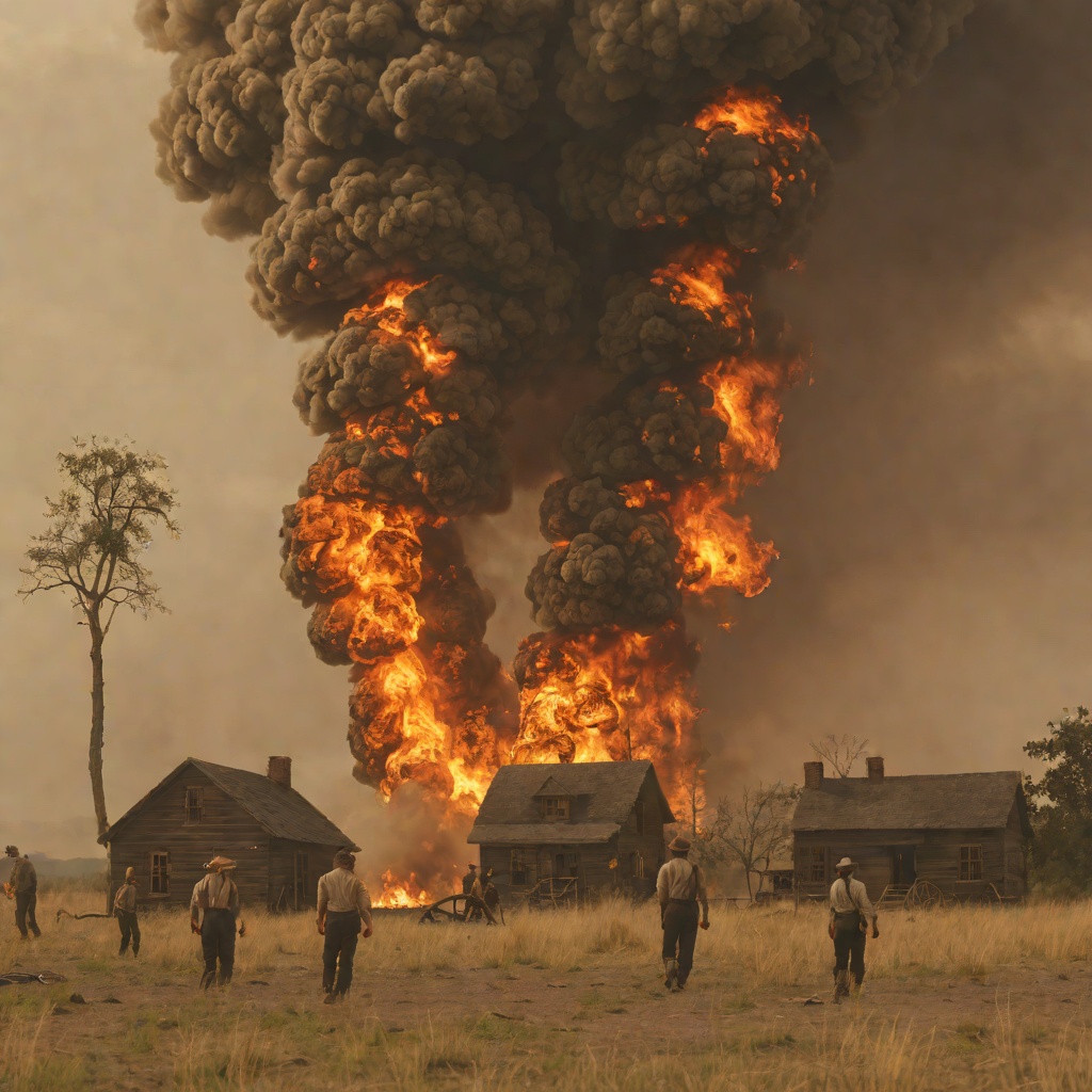 Prairie Fire and the Fight to Save the House from "Little House on the Prairie". This conflict flow follows the prairie fire from black clouds to the family's backfire strategy, and closes with the settlers' fear that Indians caused it.