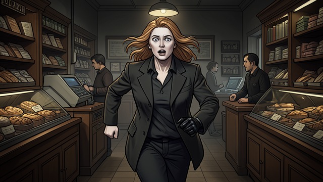 The Black-Glove Fugue from "Strangers". Terror in the delicatessen A familiar object At Bernstein's Delicatessen, a stranger’s black leather gloves make the room dissolve around Ginger Marie Weiss.
