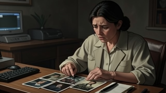 The Photographs and the Guestbook from "Strangers". Faye becomes an investigator Evidence in the mail Faye finds anonymous photographs of motel guests, including people who appear drugged and helpless.