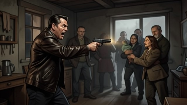 The Siege and Explosion from "Strangers". Fear escalates into violence A fatal misrecognition Calvin shoots neighbors and later holds his sister and brother-in-law inside his fortified home.