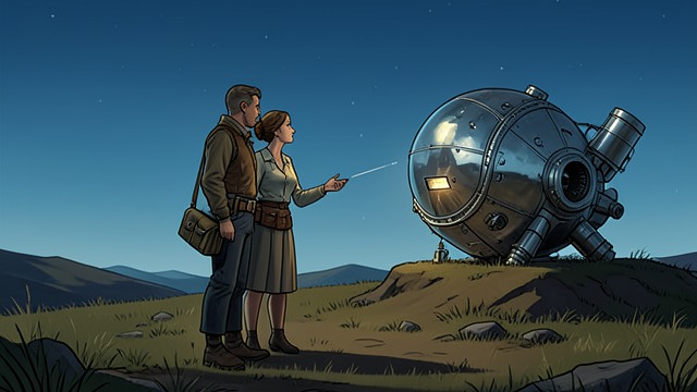 A Future Beyond Fear from "Strangers". The memory becomes bearable Seeing the vessel At Thunder Hill, Marcie recognizes the spacecraft as the object she had remembered as a fallen moon.