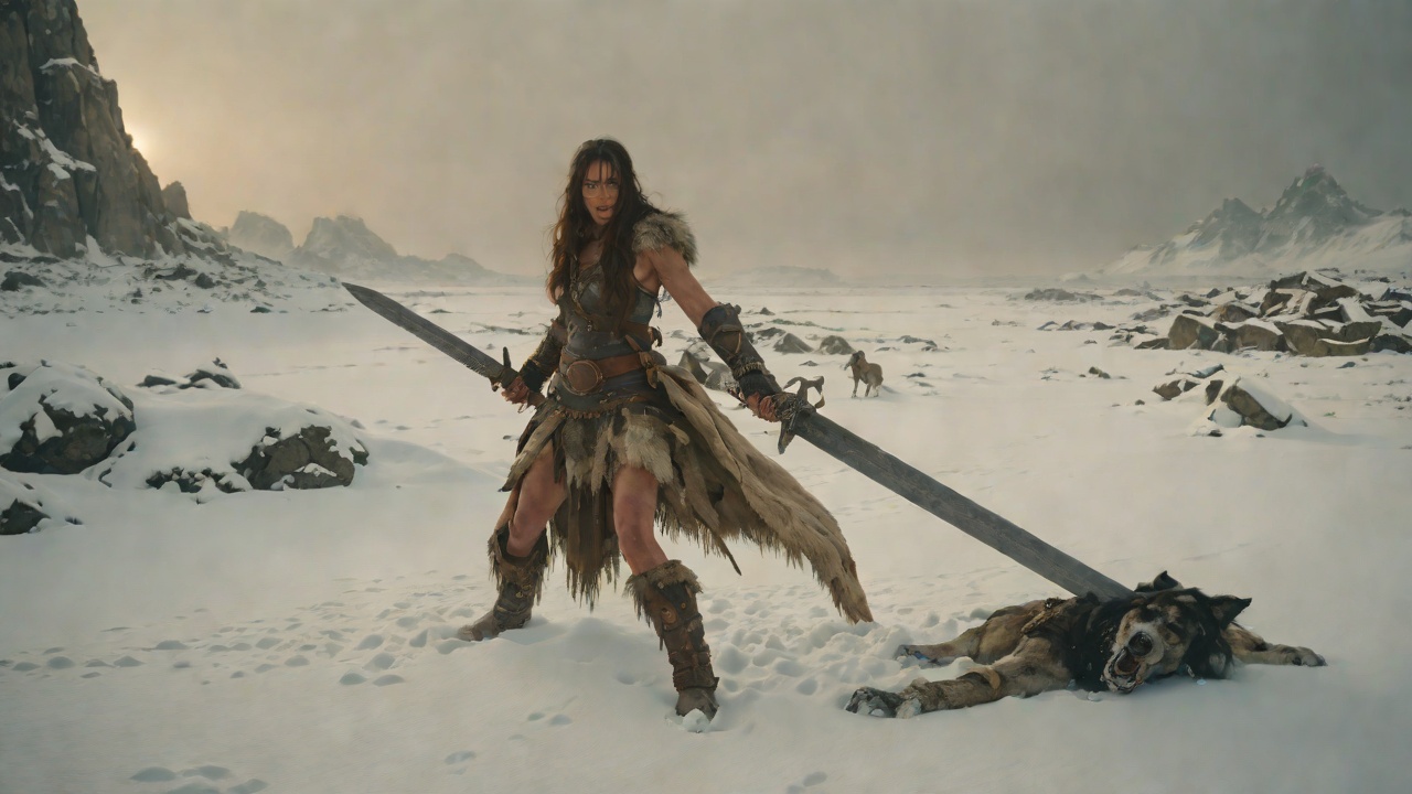 The Mother's Sword from "Conan the Barbarian". The Mother's Sword Barefoot in the snow, Maeve heaps the bodies of raiders and dogs before her broadsword.