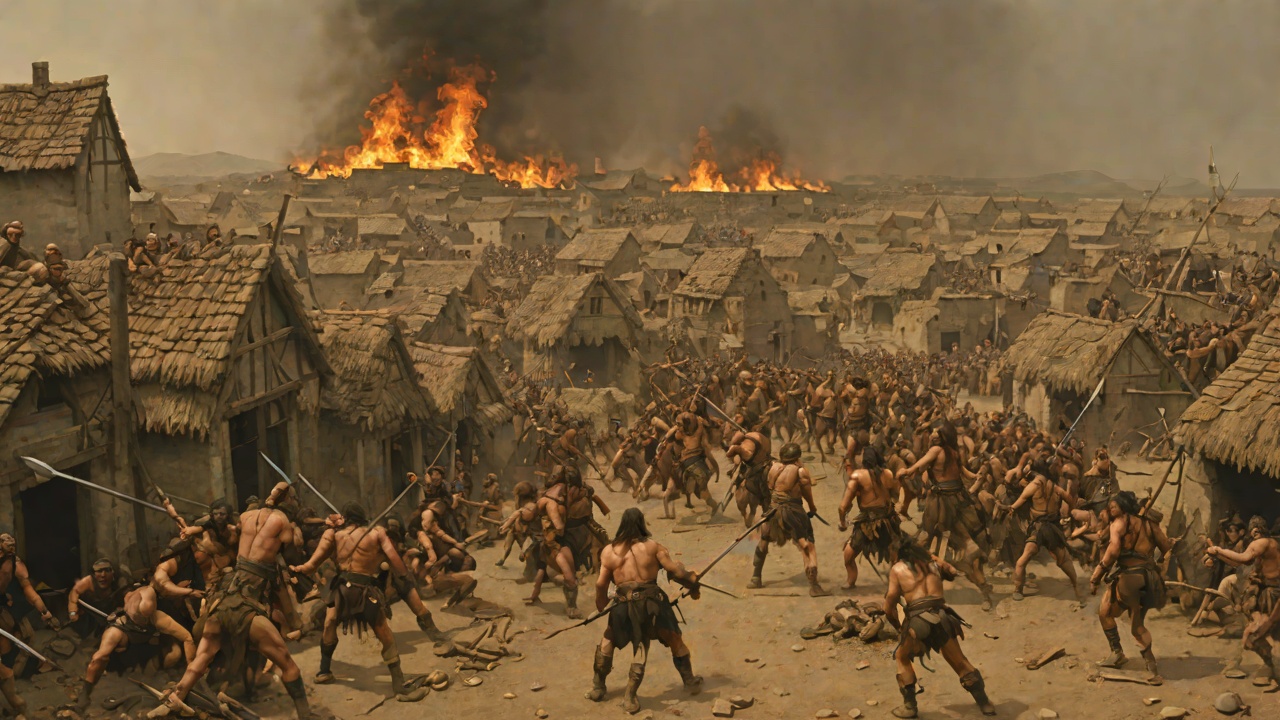 The Village Massacre from "Conan the Barbarian". The Village Massacre Conan wakes to the thunder of raiders and the scream of his people.