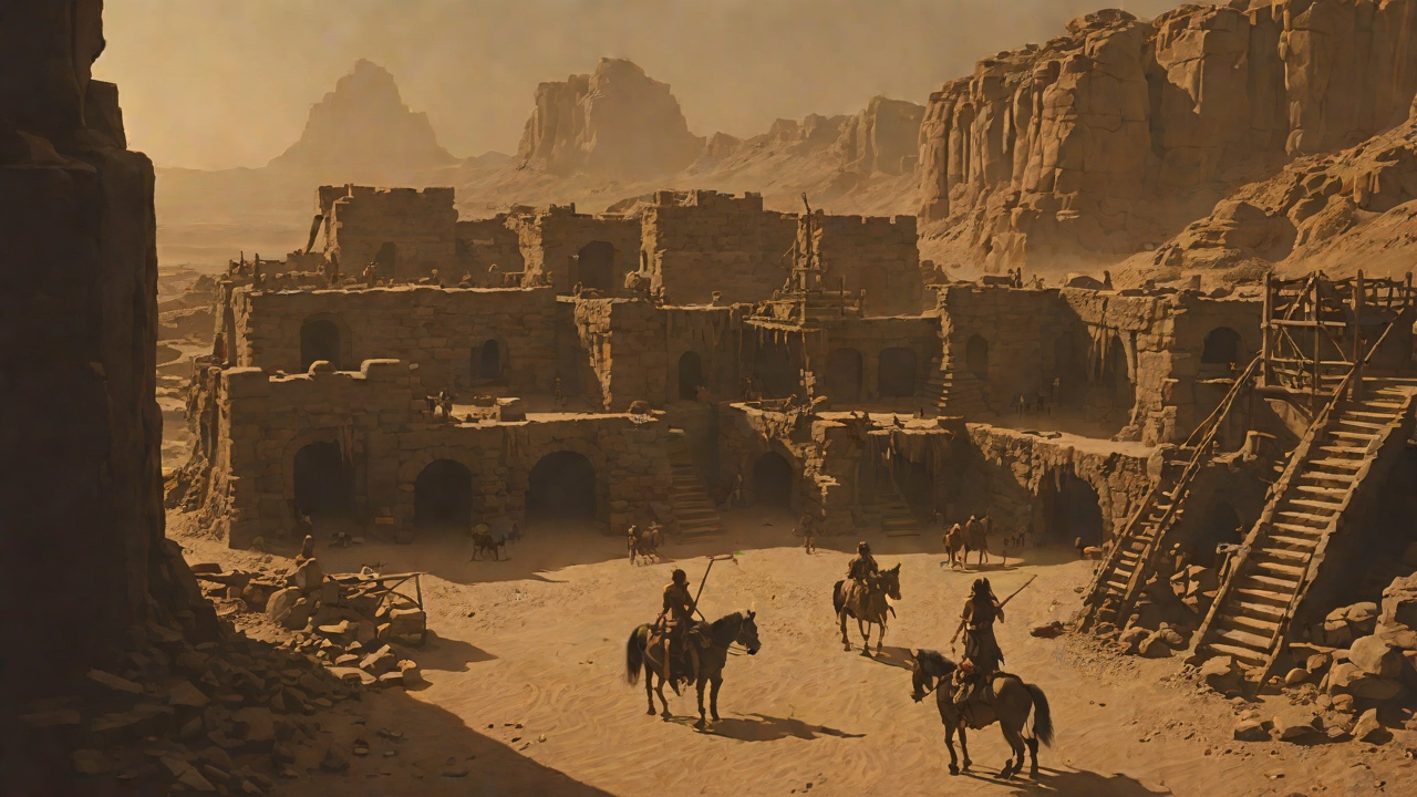 The Shadow-Dwellers' Den from "Conan the Barbarian". The Shadow-Dwellers' Den The raiders move beyond the cauldron into a section where beast-women and beast-children live.