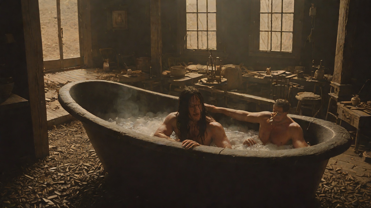 The Bathtub Plea from "Conan the Barbarian". The Bathtub Plea Steaming in a wooden tub, Valeria tells Conan she has been alone her whole life and does not want to return to that cold road.