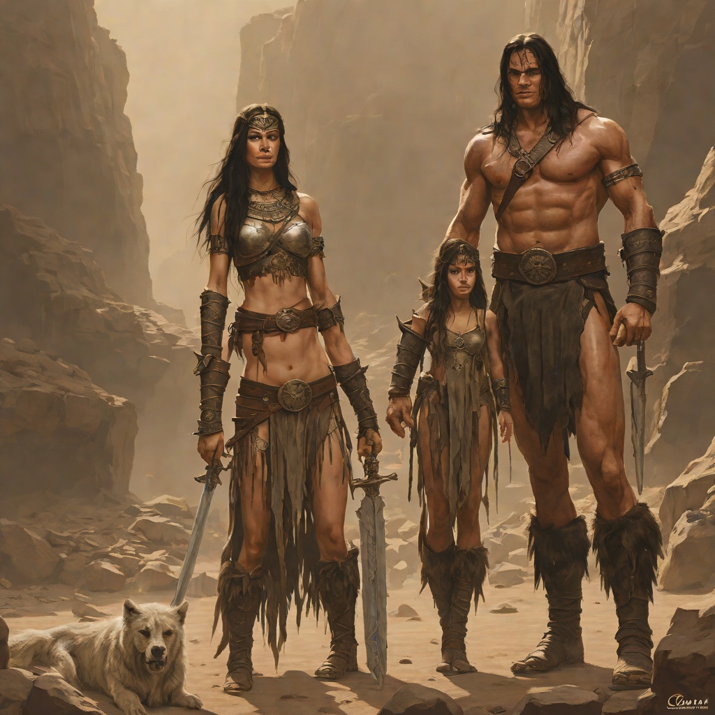 Conan and Valeria from "Conan the Barbarian". A love born among thieves and sealed in sacrifice, from first meeting to ghostly return.