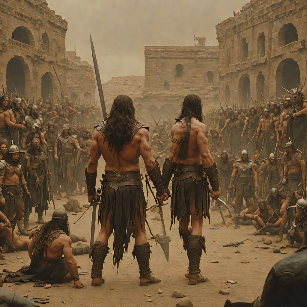 Vengeance Against Life from "Conan the Barbarian". Conan's inner struggle between the intimacy of love and the violence of his oath, resolved through Valeria's death and his final peace.