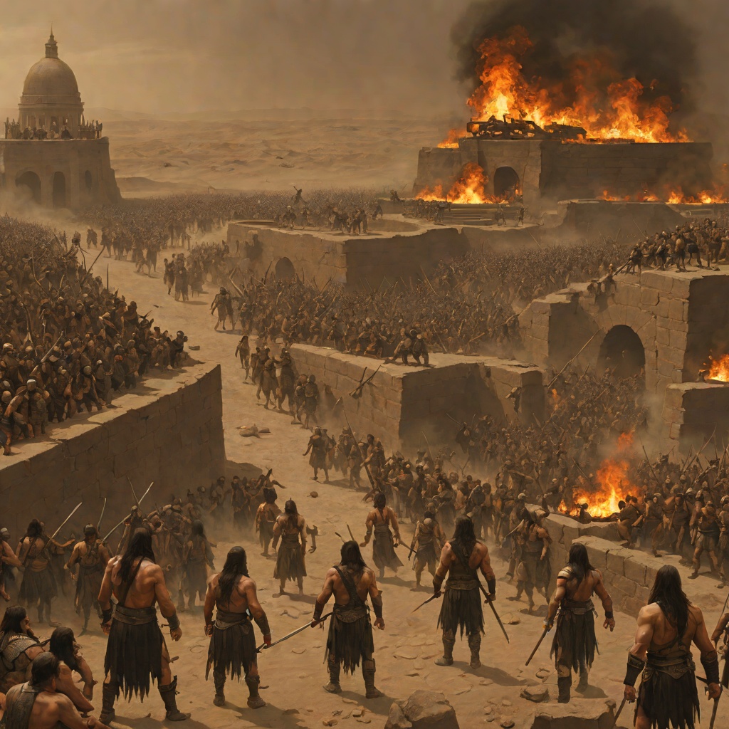 The Fall of the Serpent Cult from "Conan the Barbarian". The snake-god's empire spreading out of the East, tightening around Zamora, and collapsing in one night of fire and steel.