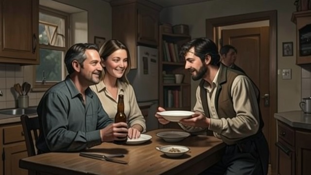 A Home Made Together from "Strangers". A Home Made Together Hideo finds the couple in a modest, clean apartment where they share space and treat a visitor with ease.