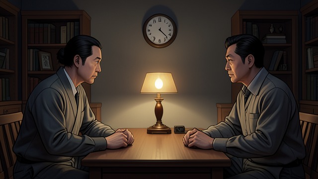 Mamiya’s Announcement from "Strangers". Mamiya’s Announcement Mamiya tells Hideo that he has loved Ayako and intends to pursue her now that the divorce is complete.