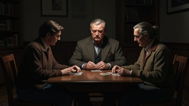 The Son’s Unspoken Goodbye from "Strangers". The Son’s Unspoken Goodbye Hideo plans to tell his parents that he cannot safely visit again, but delays the announcement while they play cards.