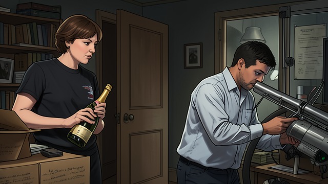 The Champagne Visit from "Strangers". The Champagne Visit Kei brings Hideo an unfinished bottle of champagne and admits that loneliness has driven her to seek company.