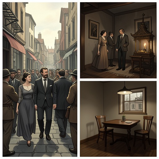 The Parents’ Brief Return from "Strangers". This flow traces the supernatural family reunion from first recognition through games and ordinary domestic rituals to final separation.