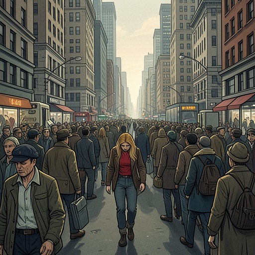 Urban Loneliness and Open Doors from "Strangers". This thematic flow traces how the city’s crowded infrastructure coexists with Hideo’s social isolation and unexpected meetings.