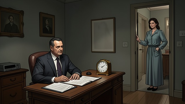 The Office at Home from "The Ax". The Office at Home Work Moves Into a Spare Room The former guest room becomes Burke’s office as he spends more time at home.