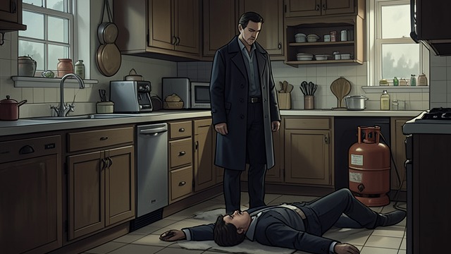 The Staged Accident from "The Ax". The Staged Accident A Quiet Killing Burke binds Fallon while he is asleep and kills him in the kitchen.