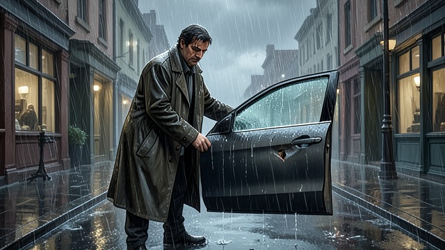 A Car Left Behind from "The Ax". A Car Left Behind The Collision Cover After using the Voyager to kill Dynes, Burke creates a separate road collision to explain the damage.