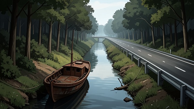 The Canal’s Old Route from "The Ax". The Canal’s Old Route A Former Gateway Burke reflects on the Erie Canal and Mohawk River as once-essential routes connecting New York Harbor to the interior.