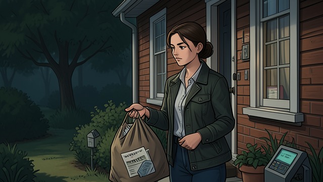 A Victim’s Ordinary Life from "The Ax". A Victim’s Ordinary Life Everly at the Mailbox Burke sees Everly collecting bills and magazines outside his home.