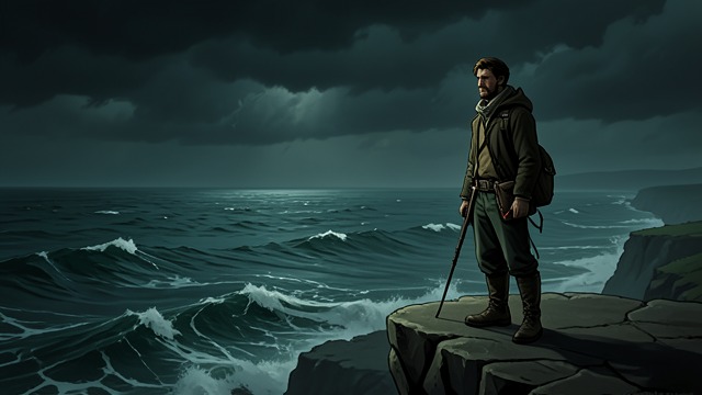 Burke Reads the Painting from "The Ax". Burke Reads the Painting A Turbulent Sea As Burton returns, Burke reflects on the Homer print Marjorie chose.