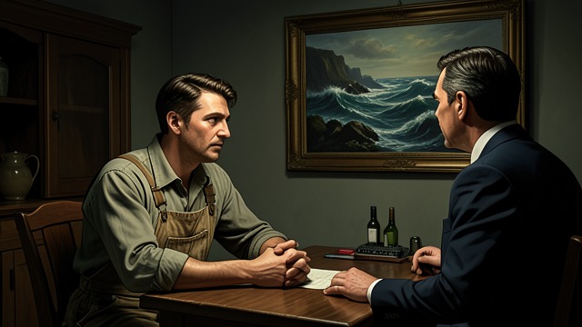 The First Visit from "The Ax". The First Visit A Friendly Opening Burton arrives at Burke’s home and studies a Winslow Homer seascape before asking about Everly and Asche.