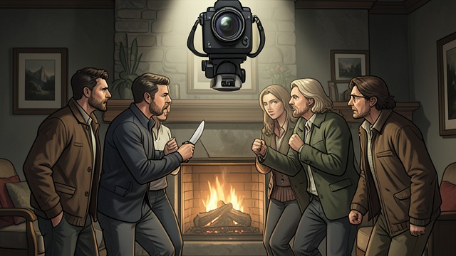 The Camera Goes Public from "Fool Me Once". The Camera Goes Public A Device Repositioned Maya eventually has the camera placed above the Farnwood fireplace.