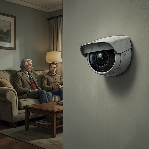The Nanny Camera Scheme from "Fool Me Once". This thread traces how a household security device moves from a friend’s precaution to the instrument of a family’s deception and eventual public exposure.