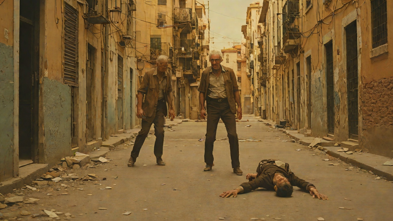 Watching the Old Man Fall from "City of God". Watching the Old Man Fall Context From the entrance to an alley, Yehoshua watches the driver club Srebnitsky to the ground and kick him.