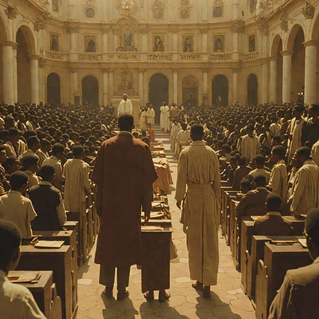 Pem's Conflict with the Church from "City of God". A priest's theological honesty collides with institutional authority, leading to his formal examiners, deconsecration, and resignation.