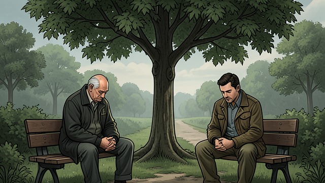 Father and Son in Bereavement from "One Day". Two Different Griefs Silence After Alison The death of Alison leaves both men bereaved, but neither finds it easy to speak plainly.