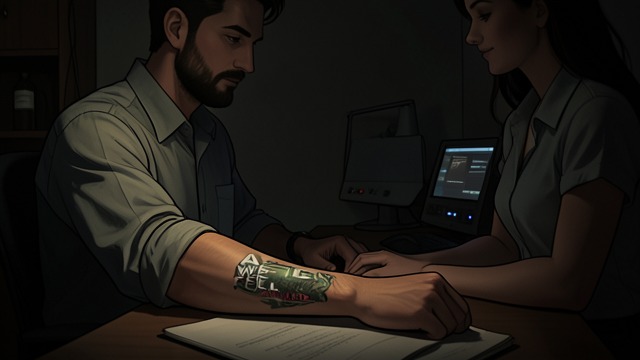 A Reminder on the Wrist from "After We Fell". A Reminder on the Wrist The tattoo remains Hardin wears the matching tattoo while the bracelet is absent from Tessa’s wrist.