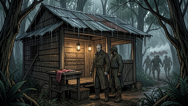 Camp Command from "The Thicket". A Wounded Leader Survival Cut Throat Bill remains alive despite wounds, pursuit, and the gang's collapse.
