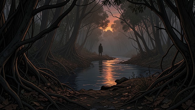 A Body Missing from "The Thicket". No Grave in the River Absence Jack Parker cannot recover Old Caleb Parker's body from the Sabine River.
