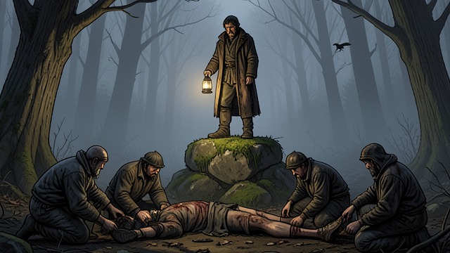 Grave Robbery from "The Thicket". Evil as Boast Confession Cut Throat Bill boasts about robbing a corpse and forcing workers to strip it.