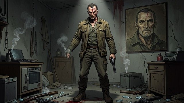 The Scarred Predator from "The Thicket". Violence Revealed Encounter Cut Throat Bill provokes Old Caleb Parker and escalates from insult to gunfire.